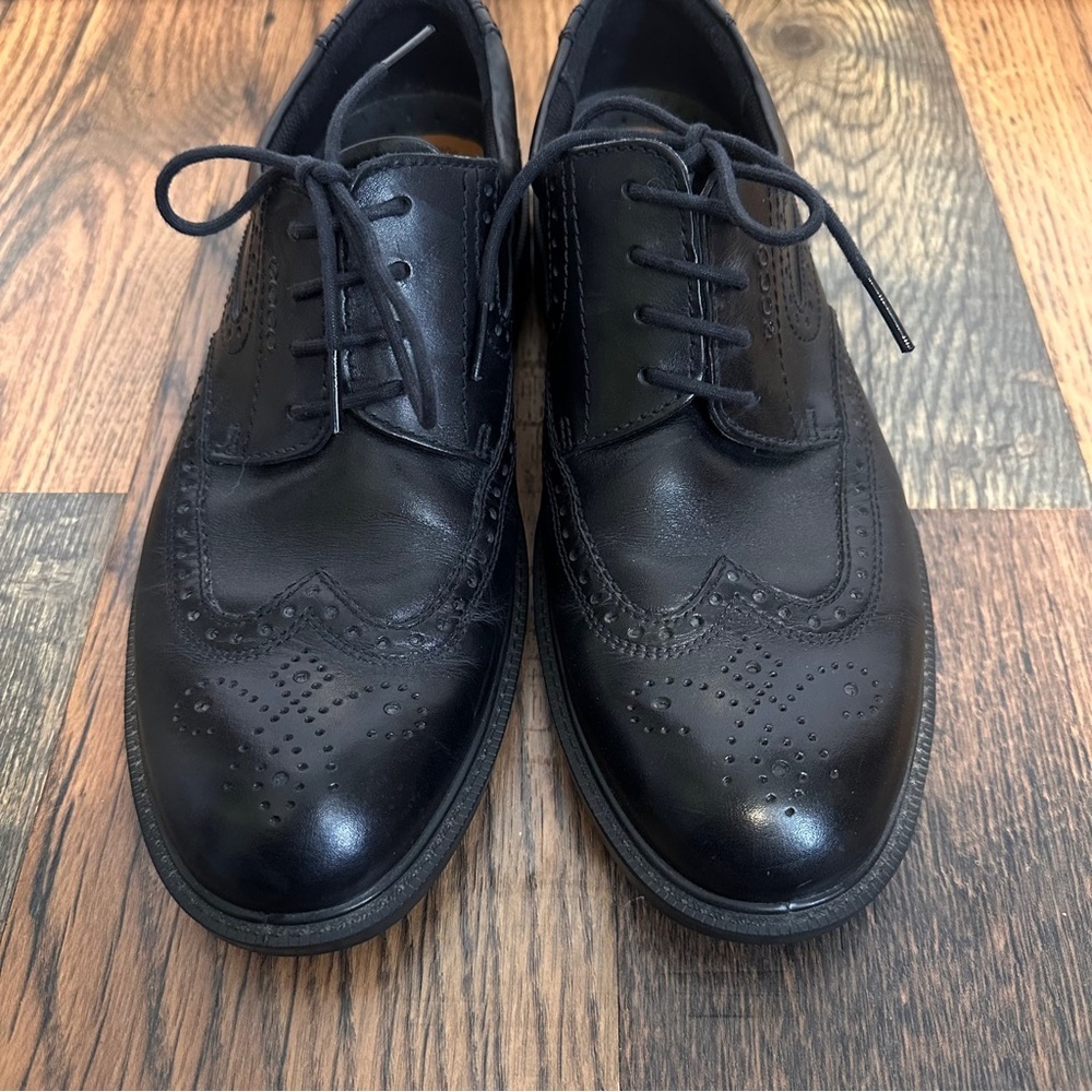 Ecco Metropole London Wingtip Oxford Derby Shoe size 42 Black - Picture 3 of 7